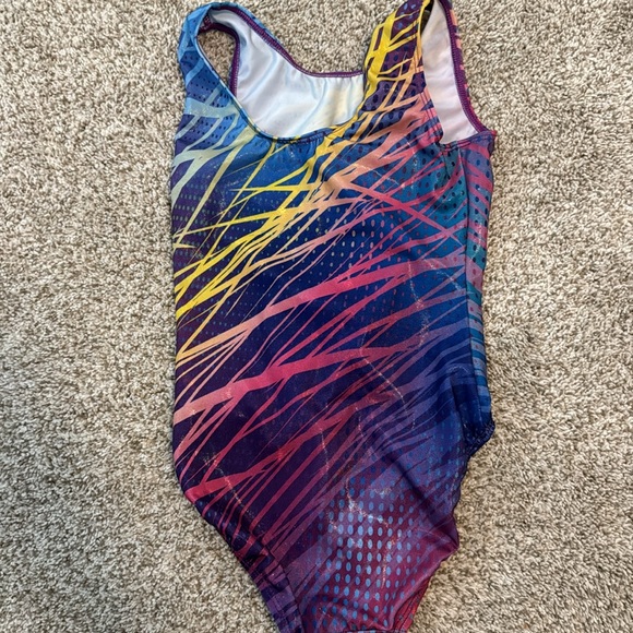 GK Girls Gymnastics Leotards Rainbow Fields Dance Ballet One Piece - Picture 4 of 5